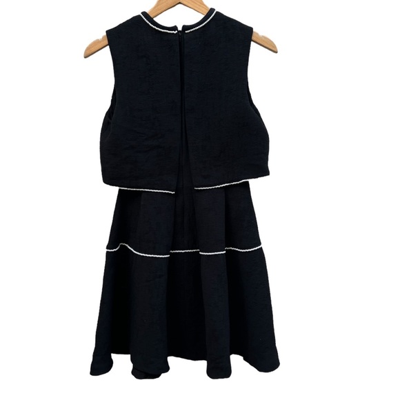 Sandro Pearl Embellished Dress Black Size FR 1/US XS - Picture 10 of 14